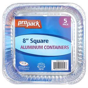 Aluminum Foil Square Pans 8", 5 Pk